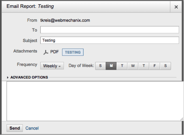 Emailing Google Analytics Dashboards