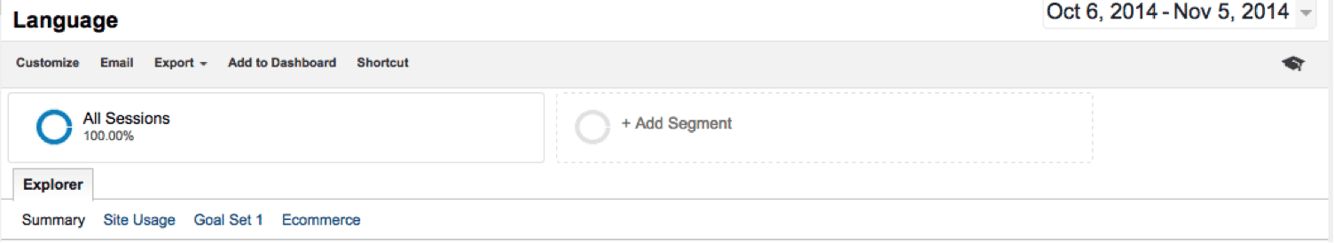 Location of Segments in Google Analytics