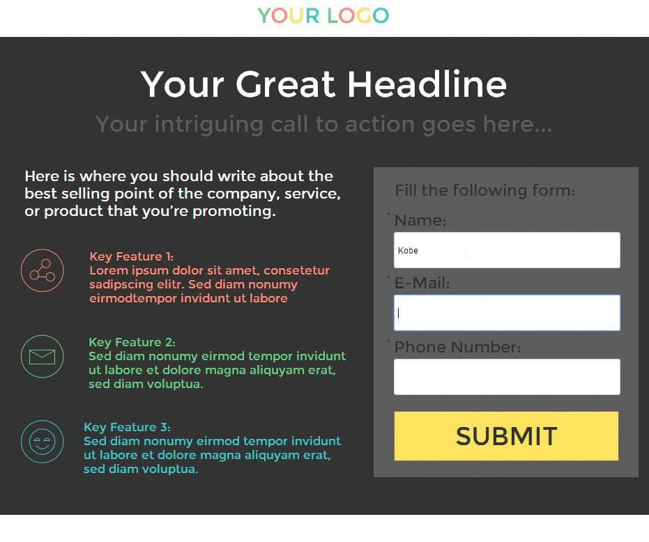 Correct Landing Page