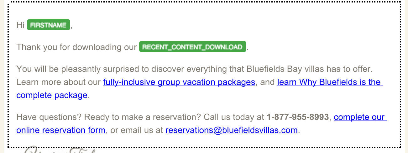 Correct personalized email in HubSpot