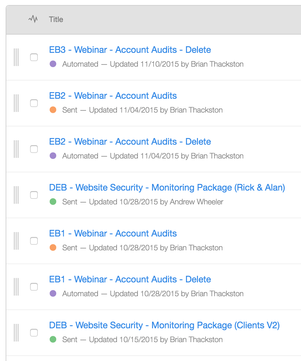 Naming structure Hubspot Emails 
