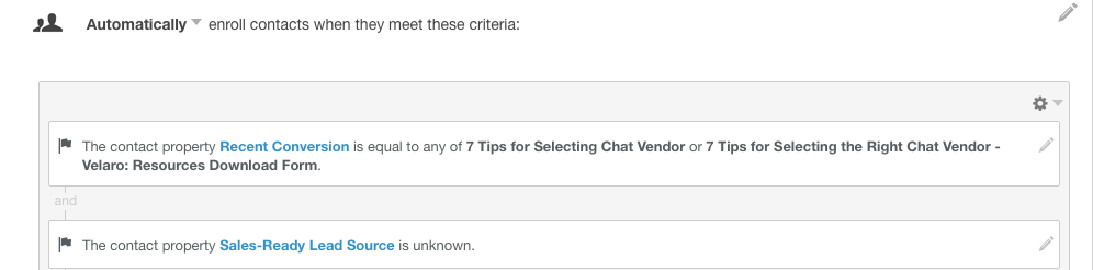 Correct Workflow Criteria in HubSpot