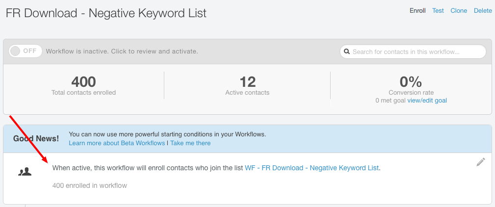 Negative Keyword List