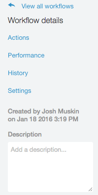 Workflow HubSpot description